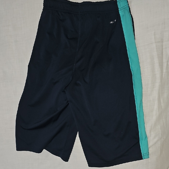 Nike Dark Blue and Aqua Sports Shorts - Picture 3 of 4